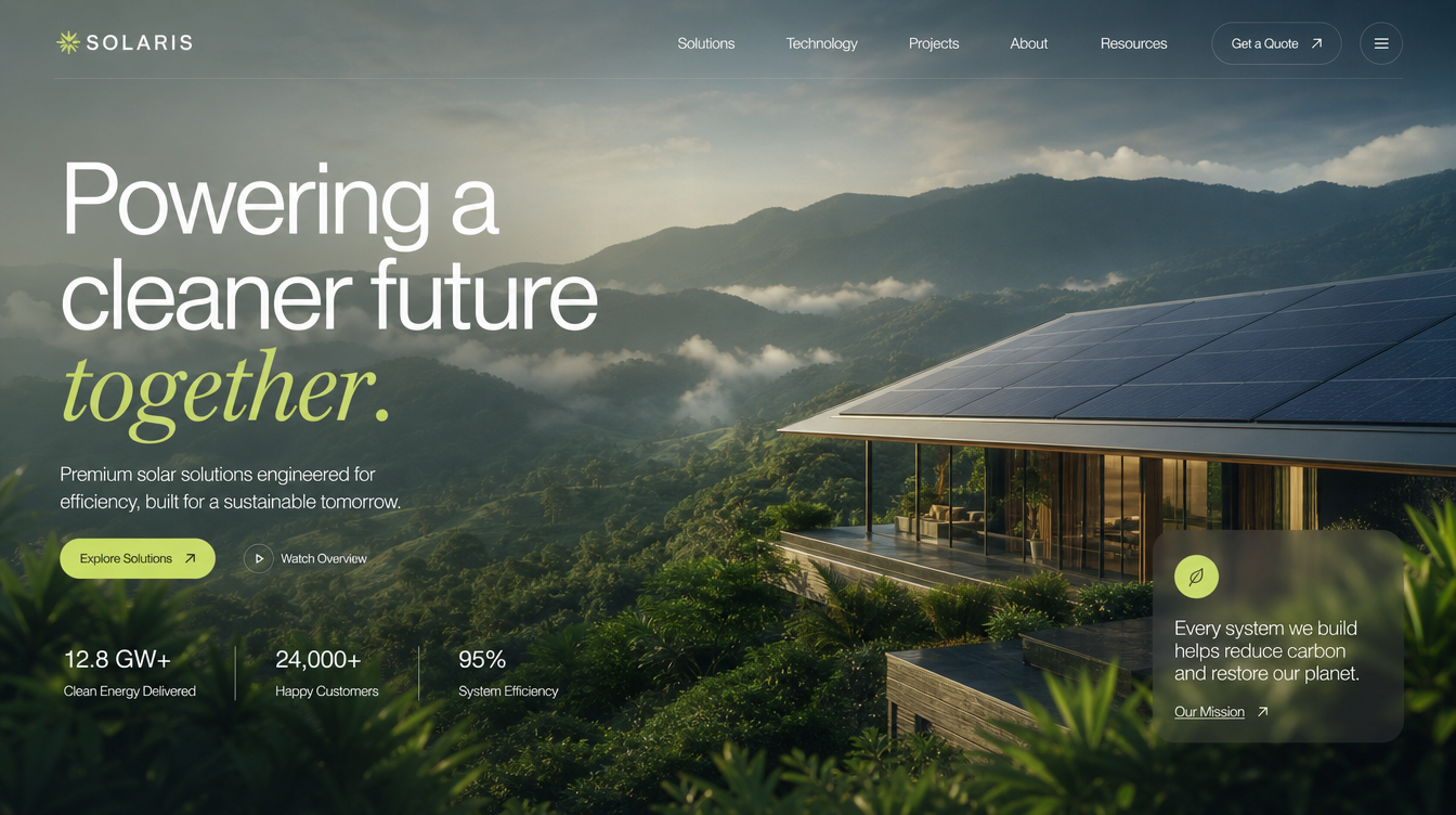 Concept 2: Solaris — solar solutions